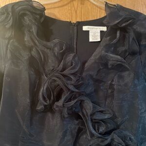 NWOT 20W Black Dress with Rosette Enhancements